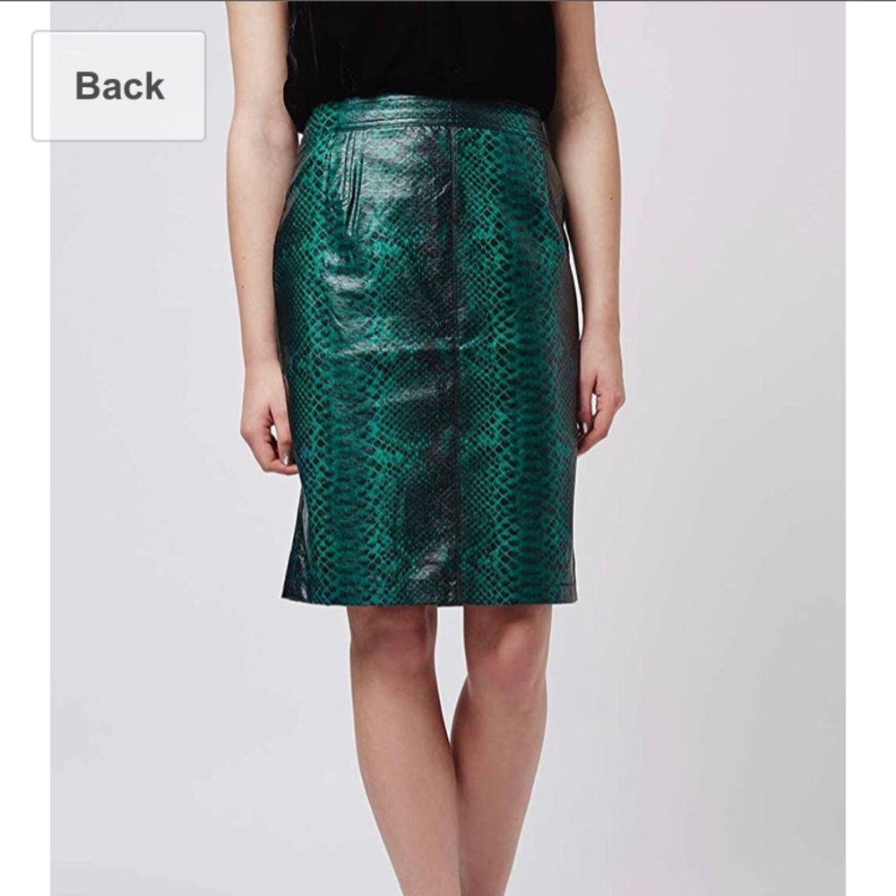 TOPSHOP Faux Python Skirt - Picture 2 of 6